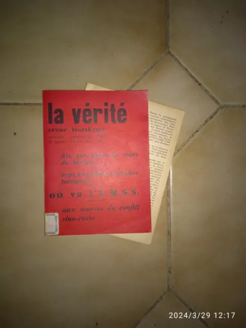 La vérité. Revue trotskyste. N° 525-526. Octobre-Novembre 1963.