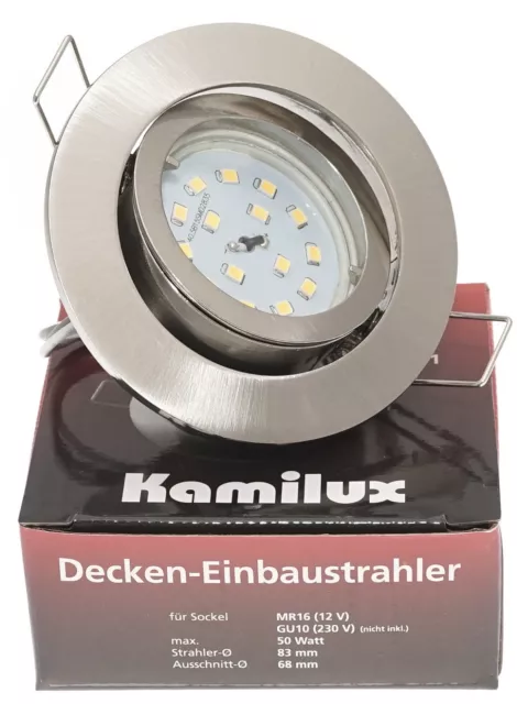 15er Set LED Einbaustrahler flach 5W Downlight Deckenstrahler Flur Eingang Licht