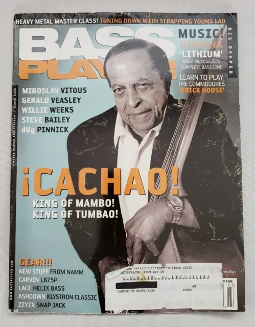 Bass Player Magazine March 2008 Cachao Steve Bailey Dug Pinnick Nirvana Lithium