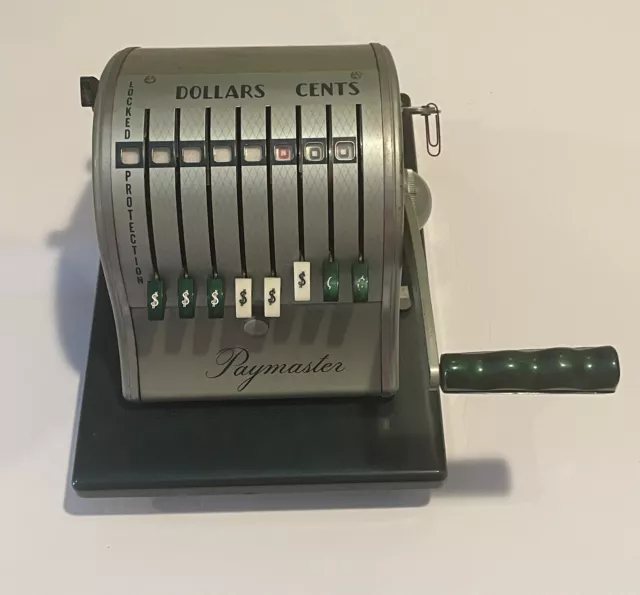 Paymaster Series X-2000 Check Writing Machine - Locked Protection with Keys