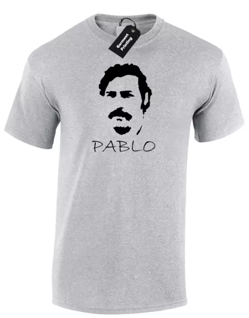 Pablo T-Shirt Da Uomo Escobar Drug Lord Cartel Retro Narcos Medellin Top 2