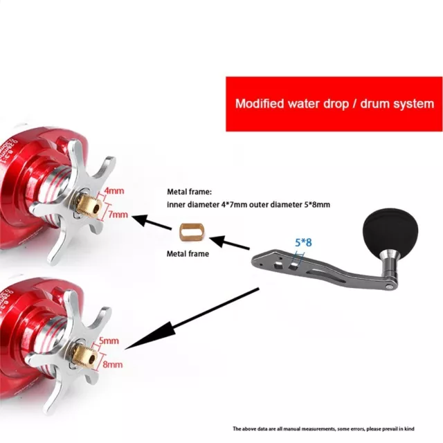 Poignée moulinet de pêche résistant à la corrosion tout métal pièce de rec