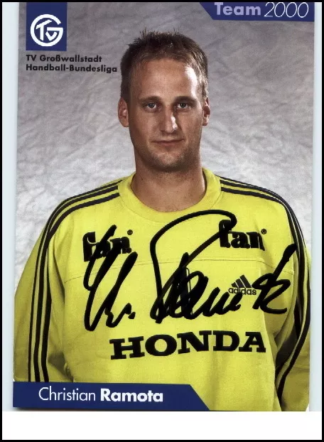 Autogramm Handball Bundesliga Grosswallstadt Hand-signiert 2000 Christian RAMOTA