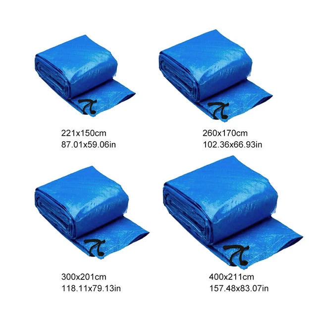 Above Ground Swimming Pool Cover Durable Spa Anti Sunlight Rectangular Reusable