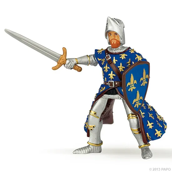 Papo 39253 Prince Philip Blue 3 1/2in Knight And Castles