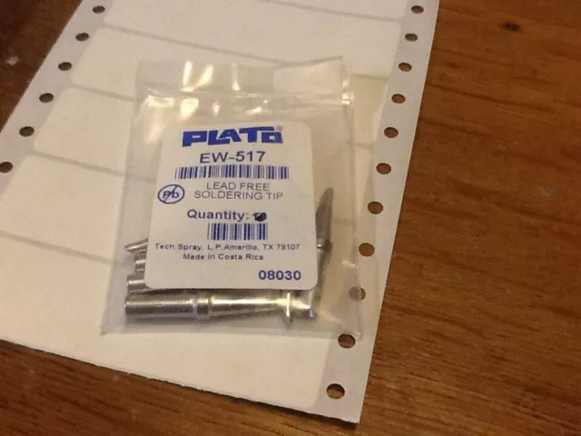 Plato EW517 hoof type soldering iron tip lot of 6 tips fits Weller