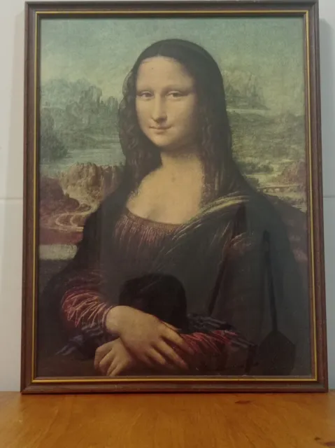 Lamina cuadro en Marco Gioconda Mona Lisa recubierta metracrilato