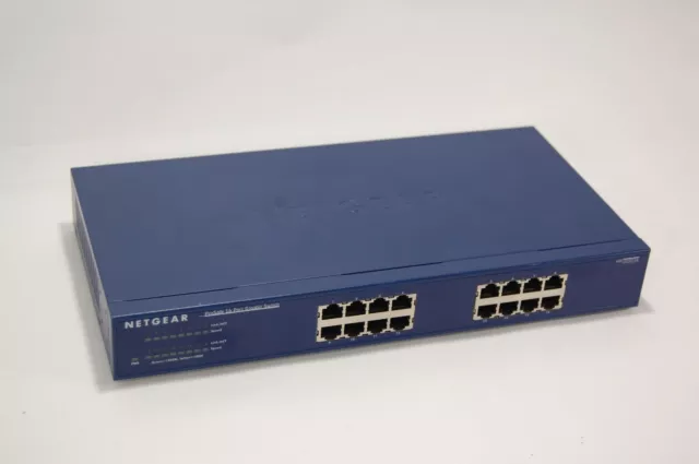 Gigabit NETGEAR Prosafe JGS516 v2 16-Port Unmanaged Ethernet Netzwerk Schalter