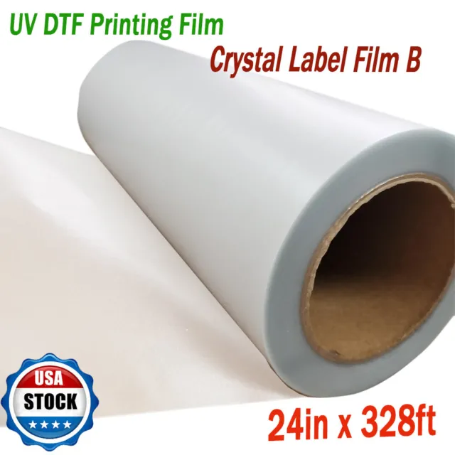 12in x 328ft UV DTF Printing Film Waterproof PET Film Crystal Label Film B