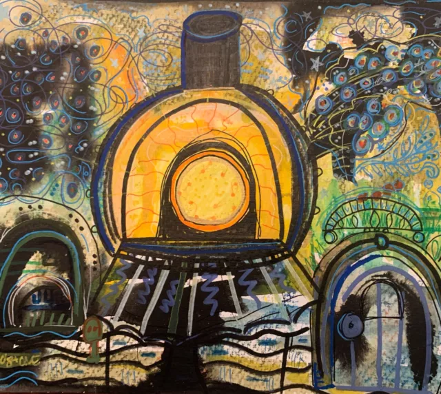 Magic Train Abstract Mixed Media Painting By Deana Moodyvirgo