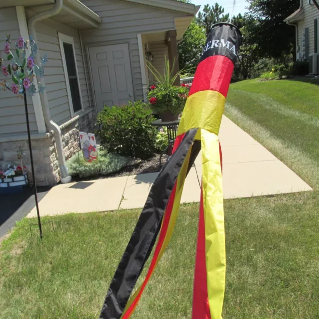 NEW!Germany,Deutschland,WINDSocK Flag Color:Black Red Gold. 60"