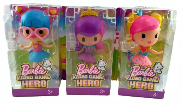BARBIE VIDEO GAME HERO Figura - Bambola - Set di 3 Giocattoli ideali per calze natalizie
