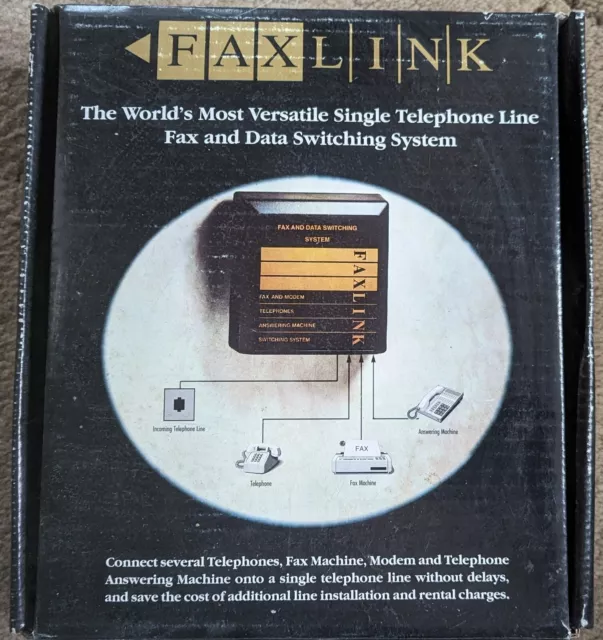 Boxed Vintage Faxlink FAX and Data Switch FDS 3500.