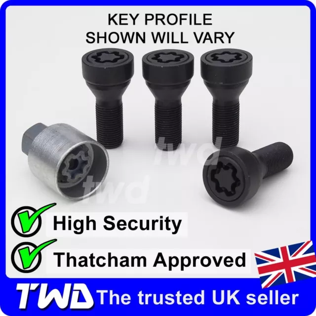 BLACK ALLOY WHEEL LOCKING BOLTS BMW X5/X6 (2007+) E70 E71 F15 F16 LUG NUTS [Ke]