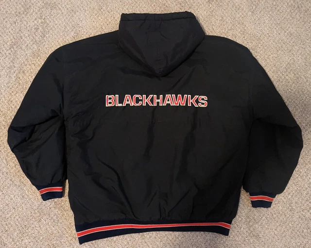 xl NHL Chicago Blackhawks starter jacket black xl NHL Chicago Blackhawks starter jacket black