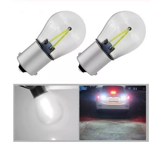 Ampoules LED BA15S P21W COB BLANC 6000K pour Feux Avant Veilleuse AR lumière