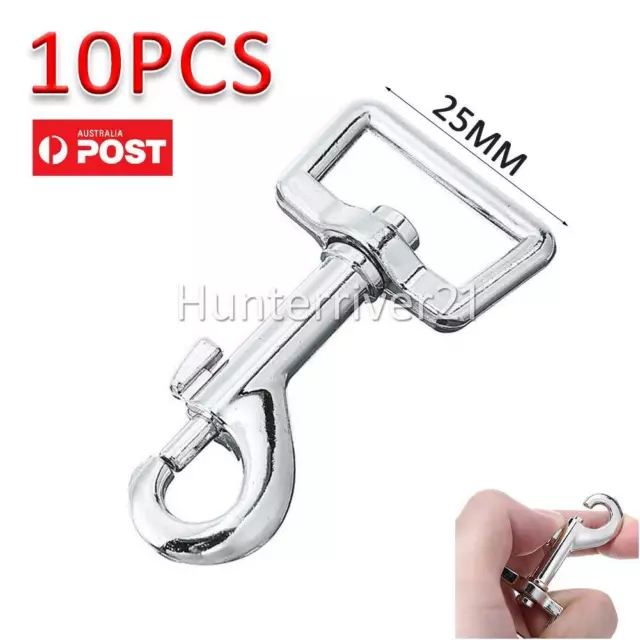 10pcs Swivel Heavy Duty Metal Clips Dog Lead Horse Rug Snap Hook Buckle 25mm OZ