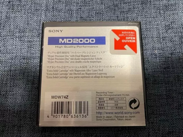 Sony MD2000 MDW74Z Bespielbar Md Minidisc Deadstock Selten Neu