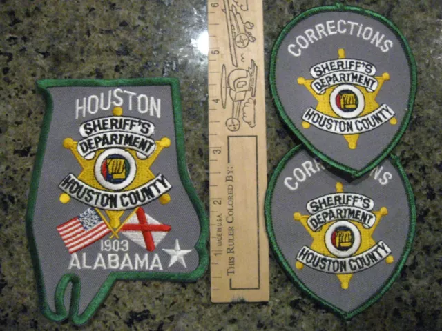 Houston Sheriff & Corrections Alabama Police patch state shaped AL