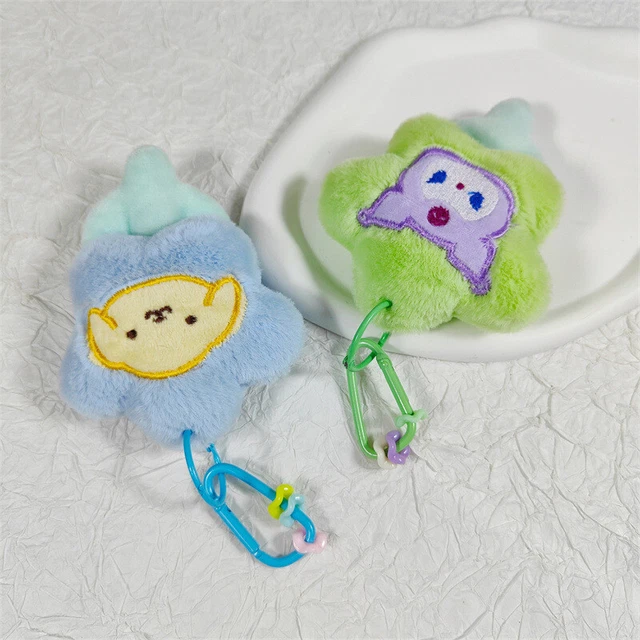 Cartoon Plush Flower Keychain Stuffed Animal Flowers Dolls Pendant Bag Decor LEI
