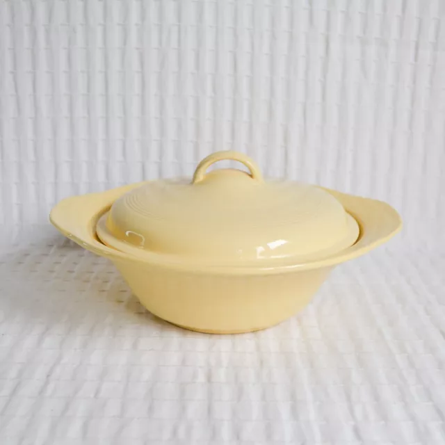 Vintage Jasmine Yellow Woods Ware Tureen Utility Wartime Home Front, Post Ware