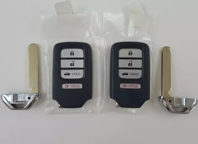 Original Lot Of 2 Honda Accord 18-22 Fob Key Less Smart Entry Remote Blank Alarm