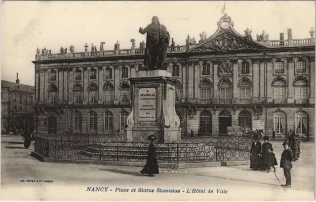 CPA NANCY Place et Statue Stanislas City Hotel (990920)