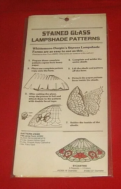 Tiffany-Lampenschirmvorlagen , Whittemore-Durgin , Pattern , Nr. 6383 BYZANTINE