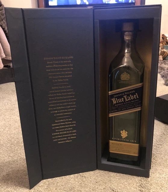 Johnnie Walker Blue Label Blended Scotch Whisky 70 cl 700 ml Empty Bottle & Box.