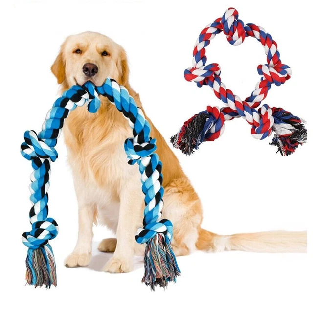 Dog Rigging Rope Toys CLEAN TEETH DOG Rope Toys Molar Dog Tug Of War Toy Pet Dog Braided Knot ...