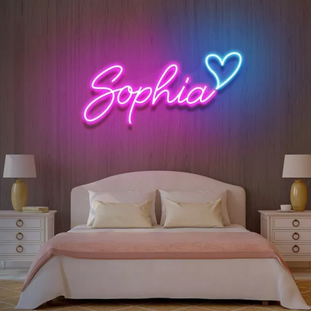 name neon sign,personalized neon signs, happy birthday neon sign ,pink neon sign