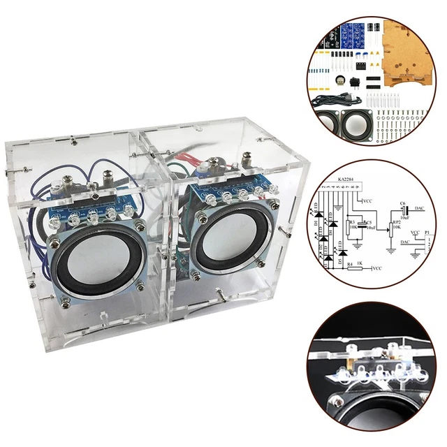 Kit Radio FM DIY 87-108 MHz - Avec Coque, Soudure, Entrée Audio 3,5 Mm, Alimentation Piles Ou USB