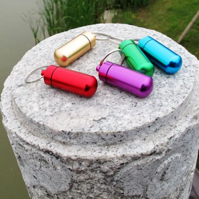 Porte-clés compact boîte à pilules conteneur pour voyages et activités de pl