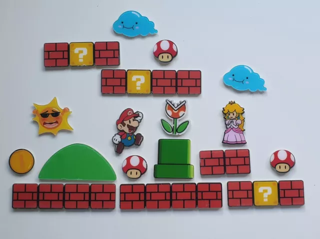 Acrylic Super Mario Peach Fridge Magnets 18 pcs