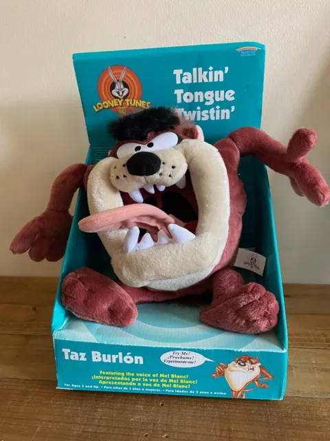 Looney Tunes Tasmanian Devil Talkin Tongue Twistin Plush Toy - Read Description