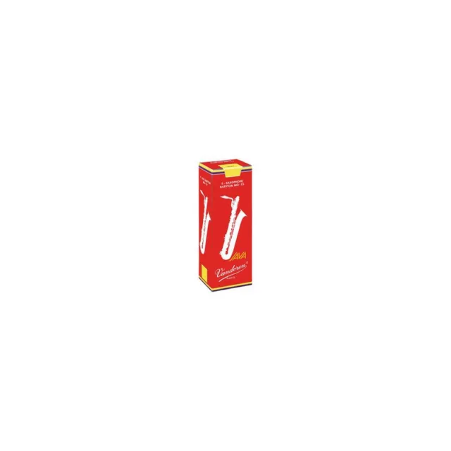 Boîte de 5 anches saxophone baryton Java Red Force 3.5 - Vandoren SR3435R