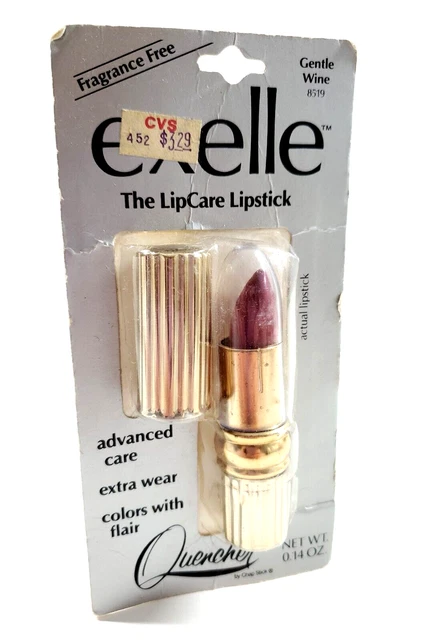 Lápiz labial de vino suave de colección Exelle Cosmetics de colección pantalla utilería NUEVO