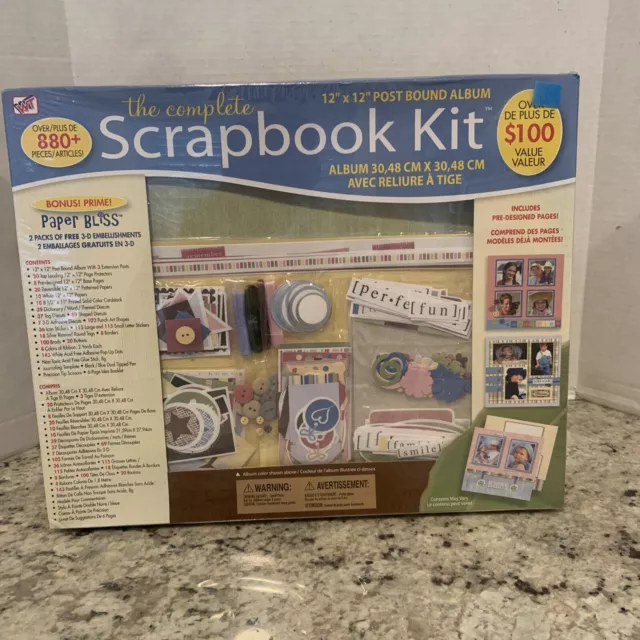 NEW! The Complete Scrapbook Kit 12x12 Post Bound Album