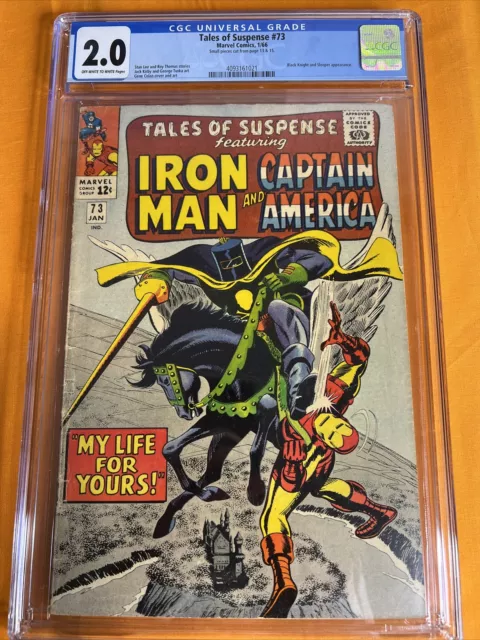 Marvel Comics 1966 Tales of Suspense #73 CGC 2.0 FN  Iron Man vs Black Knight