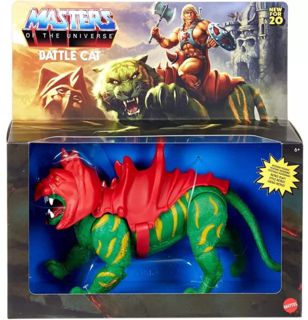 Motu Battle Cat Actionfigur Mattel Masters of The Universe Origins Retro Play