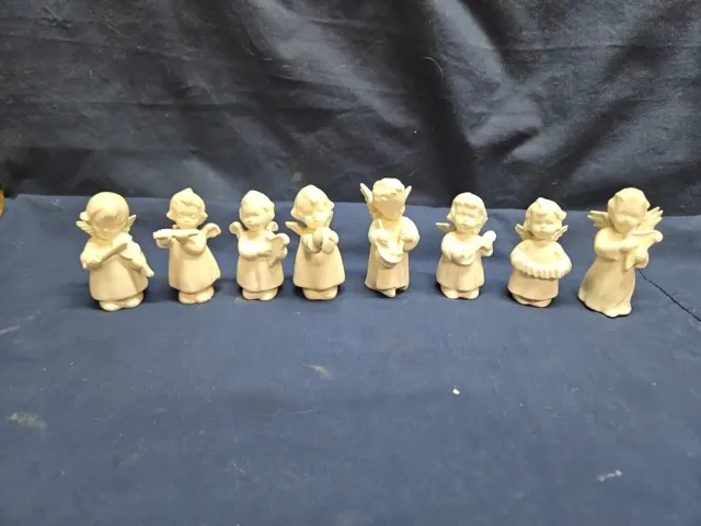 8 Vintage Sacrart Goebel Hummel Angel Figurines Playing Musical Instruments