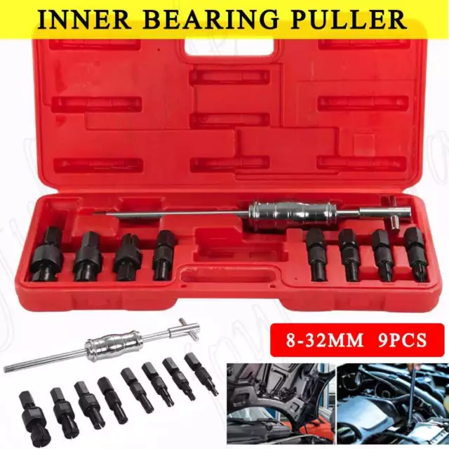 9X Inner Bearing Puller Set Slide Hammer Internal Blind Hole Remover Tool Kit OZ