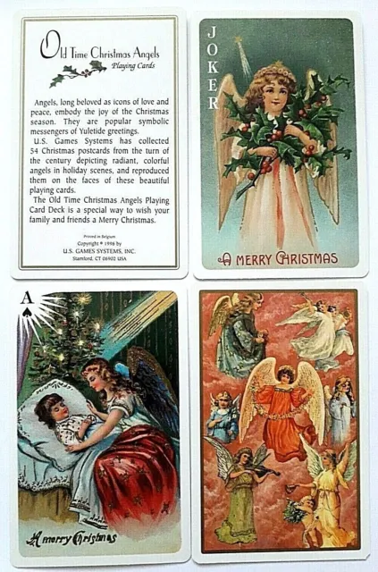 Victorian Xmas Angel Cards Vintage Playing Cards Us Games 52 & 2J 1996 Free Post