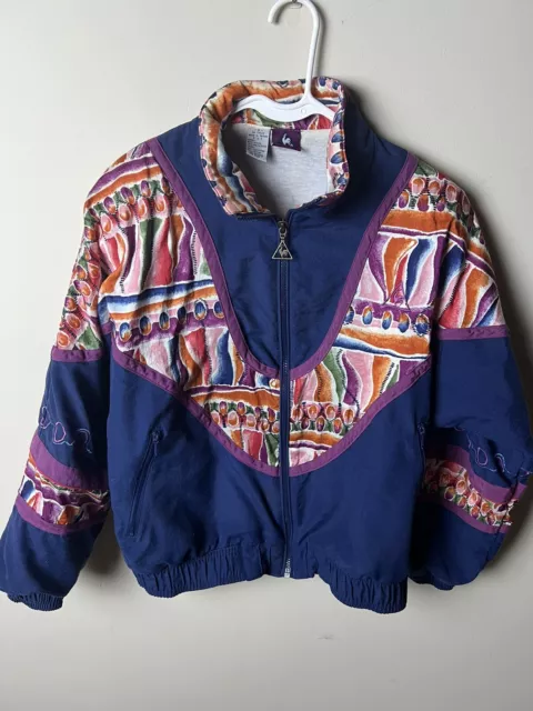 1980s Windbreaker  Womens Sz S  Le Coq Sportif Jacket  Vtg Retro