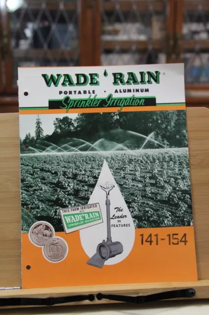 Brochure Wade Rain Portable Aluminum Sprinkler Irrigation VINTAGE Portland OR
