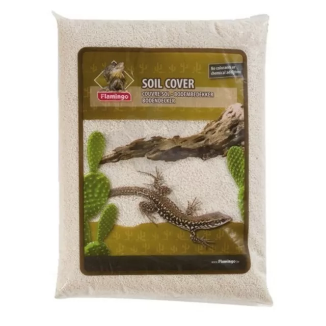 Sustrato terrario caviar blanco 4kg flamingo para reptiles y tortugas