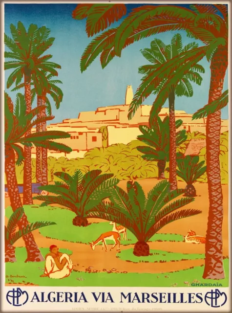 97967 Algeria via Marseilles North Africa Travel Wall Print Poster AU