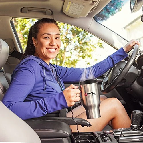 Wagan EL6100 12V Stainless Steel 16 oz Heated Travel Mug with Anti-Spill Lid 5