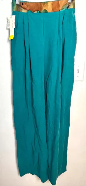 IN GROUP LTD Pants Womens 6 Drop Crotch 90s Wide Leg USA Made Watercolor Y2K