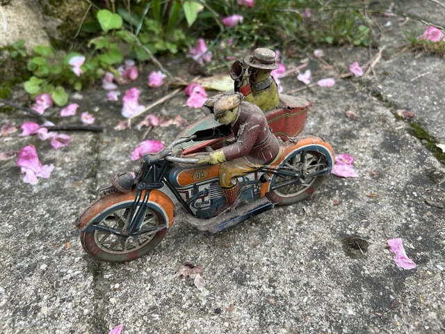 Side car Quiralu, jouet ancien, moto , aludo